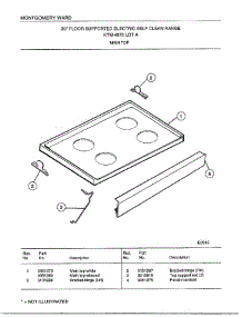 Self Clean Range /  Main Top parts for Frigidaire Range 4879A from AppliancePartsPros.com