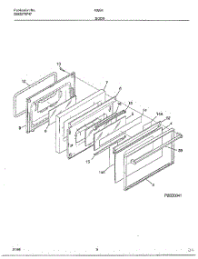 Door parts for Frigidaire Range 486647E from AppliancePartsPros.com