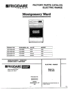 Electric Range Cover Page parts for Frigidaire Range 4893-80B from AppliancePartsPros.com