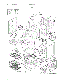 05 - Body parts for Frigidaire Range BGEF3032KBC from AppliancePartsPros.com