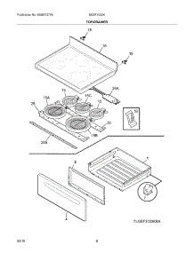 07 - Top / Drawer parts for Frigidaire Range BGEF3032KBC from AppliancePartsPros.com