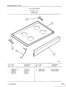 Main Top parts for Frigidaire Range 4881 from AppliancePartsPros.com