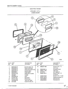 Oven Door parts for Frigidaire Range 4881 from AppliancePartsPros.com