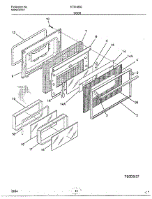 Door parts for Frigidaire Range 4893-80B from AppliancePartsPros.com
