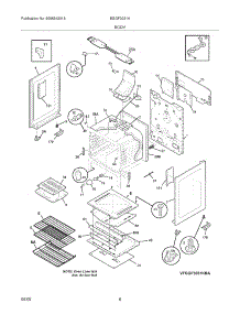 07 - Body parts for Frigidaire Range BGGF3031KWA from AppliancePartsPros.com