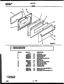 05 - Door Parts parts for Frigidaire Range CE301SP2W2 from AppliancePartsPros.com