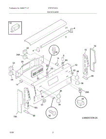 03 - Backguard parts for Frigidaire Range CFEF272DC4 from AppliancePartsPros.com