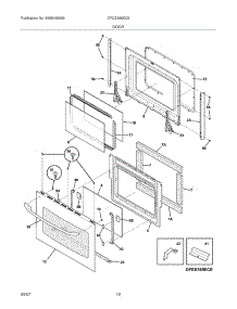 11 - Door parts for Frigidaire Range CFCS366EC5 from AppliancePartsPros.com