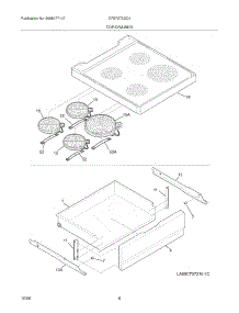07 - Top / Drawer parts for Frigidaire Range CFEF272DC4 from AppliancePartsPros.com