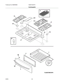 09 - Top / Drawer parts for Frigidaire Range BGGF3042KFG from AppliancePartsPros.com