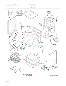 05 - Body parts for Frigidaire Range CFEF3007LBB from AppliancePartsPros.com