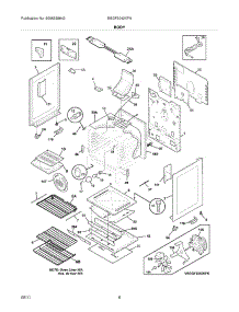 07 - Body parts for Frigidaire Range BGGF3042KFN from AppliancePartsPros.com