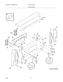 03 - Backguard parts for Frigidaire Range CFEF2415LWA from AppliancePartsPros.com