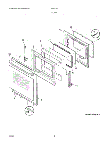 09 - Door parts for Frigidaire Range CFEF3020LWE from AppliancePartsPros.com