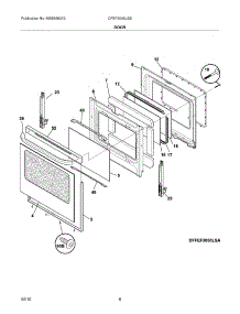 09 - Door parts for Frigidaire Range CFEF3048LSB from AppliancePartsPros.com