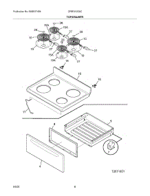 07 - Top / Drawer parts for Frigidaire Range CFEF312GSC from AppliancePartsPros.com