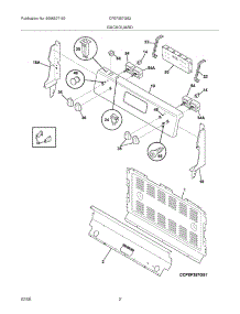 03 - Backguard parts for Frigidaire Range CFEF357GS2 from AppliancePartsPros.com