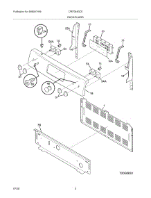 03 - Backguard parts for Frigidaire Range CFEF366GCE from AppliancePartsPros.com