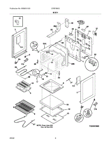 05 - Body parts for Frigidaire Range CFEF366GBE from AppliancePartsPros.com
