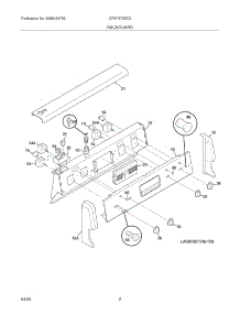 03 - Backguard parts for Frigidaire Range CFEF372BC3 from AppliancePartsPros.com