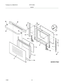 09 - Door parts for Frigidaire Range CFEF318ES1 from AppliancePartsPros.com