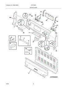03 - Backguard parts for Frigidaire Range CFEF358EQ1 from AppliancePartsPros.com