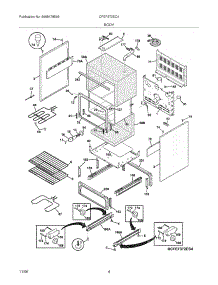 05 - Body parts for Frigidaire Range CFEF372EC4 from AppliancePartsPros.com