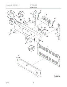 03 - Backguard parts for Frigidaire Range CFEF376GCE from AppliancePartsPros.com