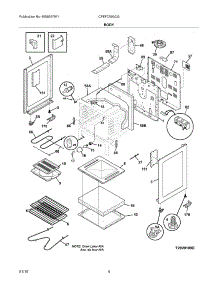 05 - Body parts for Frigidaire Range CFEF376GCG from AppliancePartsPros.com