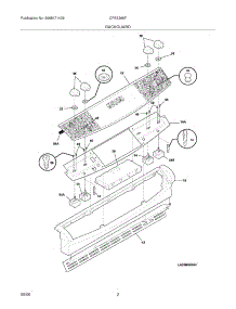 03 - Backguard parts for Frigidaire Range CFES366FB1 from AppliancePartsPros.com