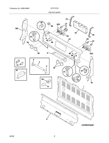 03 - Backguard parts for Frigidaire Range CFEF372ES1 from AppliancePartsPros.com