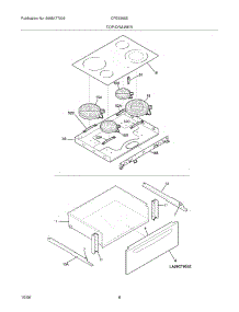 07 - Top / Drawer parts for Frigidaire Range CFES365EB3 from AppliancePartsPros.com