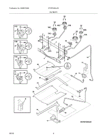 05 - Burner parts for Frigidaire Range CFGF3053LSC from AppliancePartsPros.com