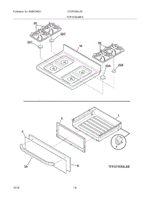 09 - Top / Drawer parts for Frigidaire Range CFGF3053LSD from AppliancePartsPros.com