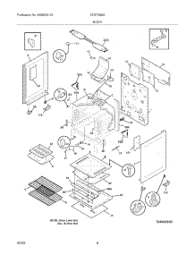 07 - Body parts for Frigidaire Range CFGF368GSF from AppliancePartsPros.com