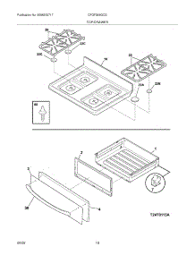 09 - Top / Drawer parts for Frigidaire Range CFGF368GCG from AppliancePartsPros.com