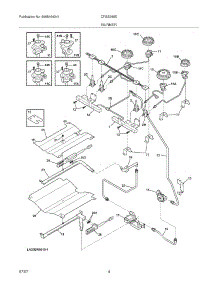 05 - Burner parts for Frigidaire Range CFGS365ES5 from AppliancePartsPros.com