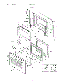 11 - Door parts for Frigidaire Range CFGS3035LS1 from AppliancePartsPros.com