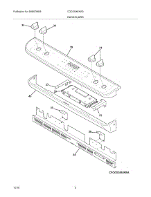 03 - Backguard parts for Frigidaire Range CGDS3065KW2 from AppliancePartsPros.com