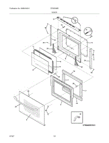 11 - Door parts for Frigidaire Range CFGS365ES5 from AppliancePartsPros.com
