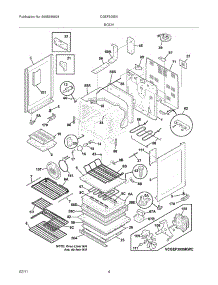 05 - Body parts for Frigidaire Range CGEF3055KWC from AppliancePartsPros.com