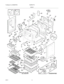 05 - Body parts for Frigidaire Range CGEF3077KBE from AppliancePartsPros.com
