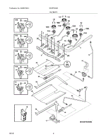 05 - Burner parts for Frigidaire Range CGGF3032KWG from AppliancePartsPros.com