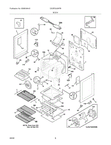 07 - Body parts for Frigidaire Range CGGF3042KFB from AppliancePartsPros.com