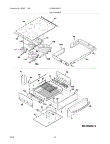 07 - Top / Drawer parts for Frigidaire Range CGES3065KF3 from AppliancePartsPros.com