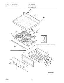 07 - Top / Drawer parts for Frigidaire Range CGLEF379GCB from AppliancePartsPros.com