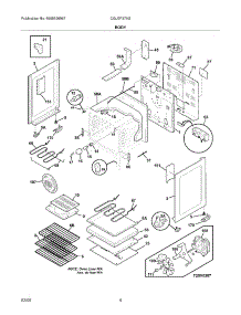 05 - Body parts for Frigidaire Range CGLEF379GBB from AppliancePartsPros.com