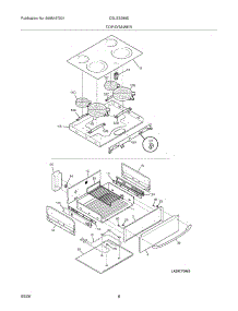 07 - Top / Drawer parts for Frigidaire Range CGLES389ES5 from AppliancePartsPros.com