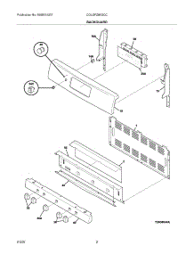 03 - Backguard parts for Frigidaire Range CGLGFZ86GCC from AppliancePartsPros.com