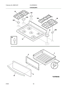 09 - Top / Drawer parts for Frigidaire Range CGLGFZ86GCC from AppliancePartsPros.com